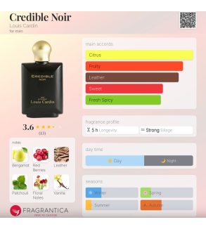 Louis Cardin Credible Noir Homme